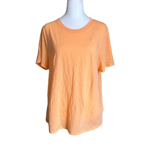 J. Crew 100% Cotton Peach Orange Short Sleeve Tee Size L - Picture 1 of 17